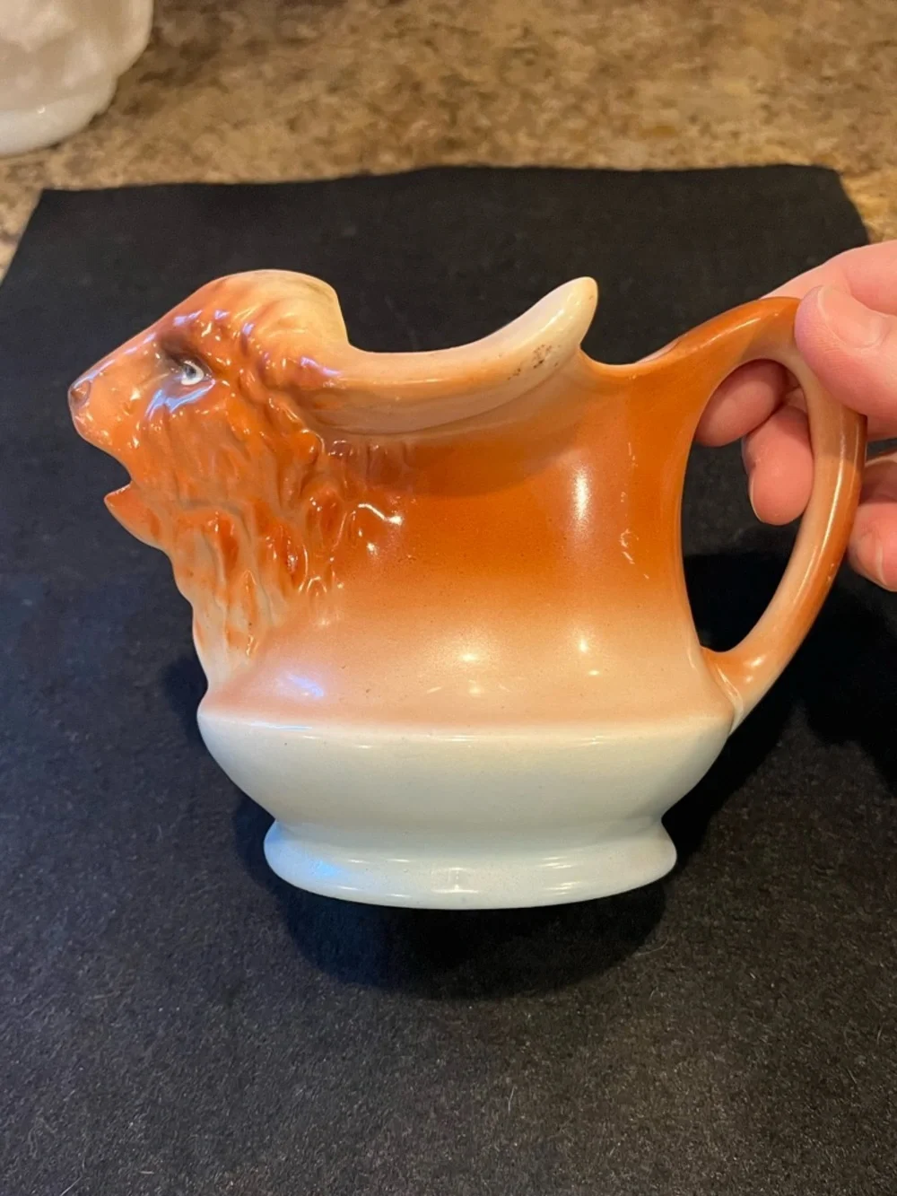 Vintage Royal Bruxonia Austria Water Buffalo Bison Head Creamer Pitcher